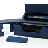 A photo of the gift packaging for the Italico Black Walnut Valet