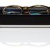 Front profile view of the Italico glasses valet (Black and Silver).