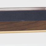 360 Degree view of Italico a wood and metal eyewear value composed of black walnut (brown stain) and brass toned aluminum